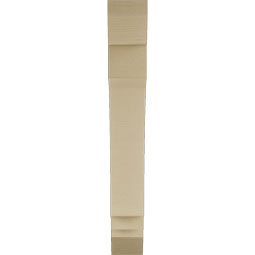 Ekena Millwork - BKTUR055X32X40IMP06RCPR - Timberthane Faux Wood Imperial Style Bracket, Slat Ends, 5 1/2"W x 32"D x 40"H, Primed Tan