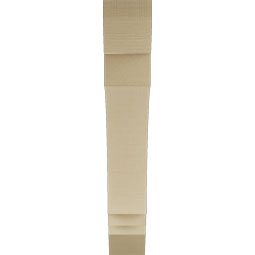 Ekena Millwork - BKTUR055X34X34IMP06RCPR - Timberthane Faux Wood Imperial Style Bracket, Slat Ends, 5 1/2"W x 34"D x 34"H, Primed Tan
