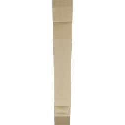 Ekena Millwork - BKTUR055X34X40IMP06RCPR - Timberthane Faux Wood Imperial Style Bracket, Slat Ends, 5 1/2"W x 34"D x 40"H, Primed Tan