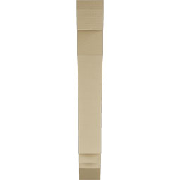 Ekena Millwork - BKTUR055X34X42IMP06RCPR - Timberthane Faux Wood Imperial Style Bracket, Slat Ends, 5 1/2"W x 34"D x 42"H, Primed Tan
