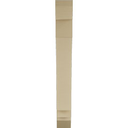 Ekena Millwork - BKTUR055X34X46IMP06RCPR - Timberthane Faux Wood Imperial Style Bracket, Slat Ends, 5 1/2"W x 34"D x 46"H, Primed Tan