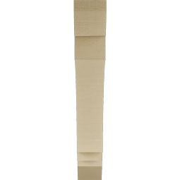 Ekena Millwork - BKTUR055X36X36IMP06RCPR - Timberthane Faux Wood Imperial Style Bracket, Slat Ends, 5 1/2"W x 36"D x 36"H, Primed Tan