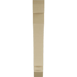 Ekena Millwork - BKTUR055X36X42IMP06RCPR - Timberthane Faux Wood Imperial Style Bracket, Slat Ends, 5 1/2"W x 36"D x 42"H, Primed Tan