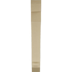 Ekena Millwork - BKTUR055X36X44IMP06RCPR - Timberthane Faux Wood Imperial Style Bracket, Slat Ends, 5 1/2"W x 36"D x 44"H, Primed Tan