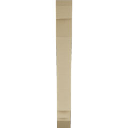 Ekena Millwork - BKTUR055X36X48IMP06RCPR - Timberthane Faux Wood Imperial Style Bracket, Slat Ends, 5 1/2"W x 36"D x 48"H, Primed Tan