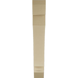 Ekena Millwork - BKTUR055X38X38IMP06RCPR - Timberthane Faux Wood Imperial Style Bracket, Slat Ends, 5 1/2"W x 38"D x 38"H, Primed Tan