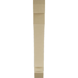 Ekena Millwork - BKTUR055X38X42IMP06RCPR - Timberthane Faux Wood Imperial Style Bracket, Slat Ends, 5 1/2"W x 38"D x 42"H, Primed Tan