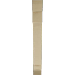 Ekena Millwork - BKTUR055X38X46IMP06RCPR - Timberthane Faux Wood Imperial Style Bracket, Slat Ends, 5 1/2"W x 38"D x 46"H, Primed Tan