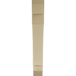 Ekena Millwork - BKTUR055X40X40IMP06RCPR - Timberthane Faux Wood Imperial Style Bracket, Slat Ends, 5 1/2"W x 40"D x 40"H, Primed Tan