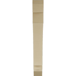 Ekena Millwork - BKTUR055X40X44IMP06RCPR - Timberthane Faux Wood Imperial Style Bracket, Slat Ends, 5 1/2"W x 40"D x 44"H, Primed Tan