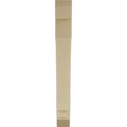 Ekena Millwork - BKTUR055X40X48IMP06RCPR - Timberthane Faux Wood Imperial Style Bracket, Slat Ends, 5 1/2"W x 40"D x 48"H, Primed Tan