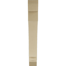Ekena Millwork - BKTUR055X42X42IMP06RCPR - Timberthane Faux Wood Imperial Style Bracket, Slat Ends, 5 1/2"W x 42"D x 42"H, Primed Tan