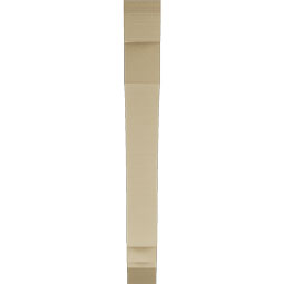 Ekena Millwork - BKTUR055X42X48IMP06RCPR - Timberthane Faux Wood Imperial Style Bracket, Slat Ends, 5 1/2"W x 42"D x 48"H, Primed Tan
