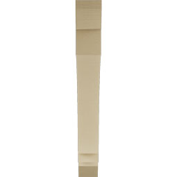 Ekena Millwork - BKTUR055X44X44IMP06RCPR - Timberthane Faux Wood Imperial Style Bracket, Slat Ends, 5 1/2"W x 44"D x 44"H, Primed Tan
