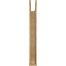 Ekena Millwork - BKTUR055X44X44IMP06RCPR - Timberthane Faux Wood Imperial Style Bracket, Slat Ends, 5 1/2"W x 44"D x 44"H, Primed Tan