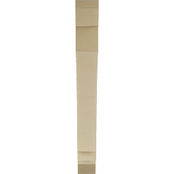 Ekena Millwork - BKTUR055X44X48IMP06RCPR - Timberthane Faux Wood Imperial Style Bracket, Slat Ends, 5 1/2"W x 44"D x 48"H, Primed Tan