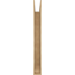 Ekena Millwork - BKTUR055X44X48IMP06RCPR - Timberthane Faux Wood Imperial Style Bracket, Slat Ends, 5 1/2"W x 44"D x 48"H, Primed Tan