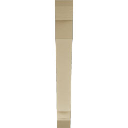 Ekena Millwork - BKTUR055X46X46IMP06RCPR - Timberthane Faux Wood Imperial Style Bracket, Slat Ends, 5 1/2"W x 46"D x 46"H, Primed Tan