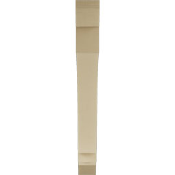 Ekena Millwork - BKTUR055X48X48IMP06RCPR - Timberthane Faux Wood Imperial Style Bracket, Slat Ends, 5 1/2"W x 48"D x 48"H, Primed Tan