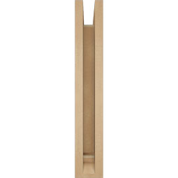 Ekena Millwork - BKTUR0352X14X22IMP01RCPR - Timberthane Faux Wood Imperial Style Bracket w/ Offset Brace, Traditional Ends, 3 1/2"W x 14"D x 22"H, Primed Tan
