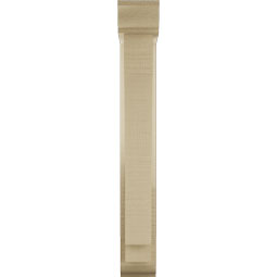 Ekena Millwork - BKTUR0352X14X26IMP01RCPR - Timberthane Faux Wood Imperial Style Bracket w/ Offset Brace, Traditional Ends, 3 1/2"W x 14"D x 26"H, Primed Tan