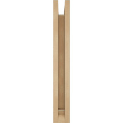 Ekena Millwork - BKTUR0352X14X26IMP01RCPR - Timberthane Faux Wood Imperial Style Bracket w/ Offset Brace, Traditional Ends, 3 1/2"W x 14"D x 26"H, Primed Tan