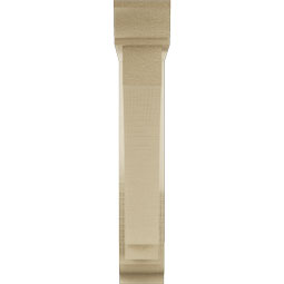 Ekena Millwork - BKTUR0352X16X20IMP01RCPR - Timberthane Faux Wood Imperial Style Bracket w/ Offset Brace, Traditional Ends, 3 1/2"W x 16"D x 20"H, Primed Tan