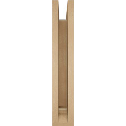 Ekena Millwork - BKTUR0352X16X20IMP01RCPR - Timberthane Faux Wood Imperial Style Bracket w/ Offset Brace, Traditional Ends, 3 1/2"W x 16"D x 20"H, Primed Tan