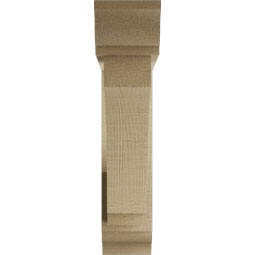 Ekena Millwork - BKTUROIMP00 - Timberthane Rough Cedar Faux Wood Imperial Traditional Bracket w/ Offset Brace