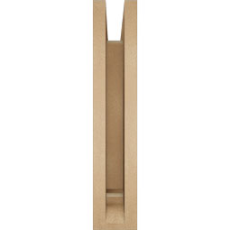 Ekena Millwork - BKTUR0352X18X18IMP01RCPR - Timberthane Faux Wood Imperial Style Bracket w/ Offset Brace, Traditional Ends, 3 1/2"W x 18"D x 18"H, Primed Tan