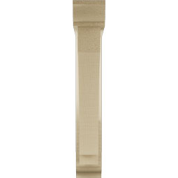 Ekena Millwork - BKTUR0352X18X22IMP01RCPR - Timberthane Faux Wood Imperial Style Bracket w/ Offset Brace, Traditional Ends, 3 1/2"W x 18"D x 22"H, Primed Tan