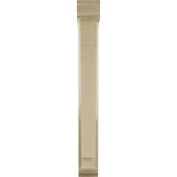 Ekena Millwork - BKTUR0352X18X30IMP01RCPR - Timberthane Faux Wood Imperial Style Bracket w/ Offset Brace, Traditional Ends, 3 1/2"W x 18"D x 30"H, Primed Tan