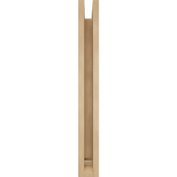 Ekena Millwork - BKTUR0352X18X30IMP01RCPR - Timberthane Faux Wood Imperial Style Bracket w/ Offset Brace, Traditional Ends, 3 1/2"W x 18"D x 30"H, Primed Tan
