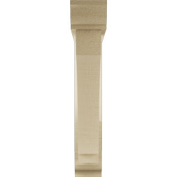 Ekena Millwork - BKTUR0352X20X20IMP01RCPR - Timberthane Faux Wood Imperial Style Bracket w/ Offset Brace, Traditional Ends, 3 1/2"W x 20"D x 20"H, Primed Tan