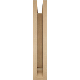 Ekena Millwork - BKTUR0352X20X20IMP01RCPR - Timberthane Faux Wood Imperial Style Bracket w/ Offset Brace, Traditional Ends, 3 1/2"W x 20"D x 20"H, Primed Tan