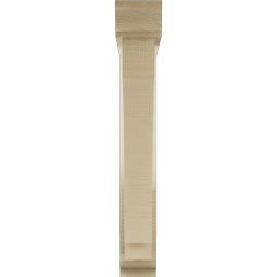Ekena Millwork - BKTUR0352X20X24IMP01RCPR - Timberthane Faux Wood Imperial Style Bracket w/ Offset Brace, Traditional Ends, 3 1/2"W x 20"D x 24"H, Primed Tan