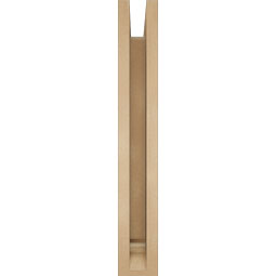 Ekena Millwork - BKTUR0352X20X24IMP01RCPR - Timberthane Faux Wood Imperial Style Bracket w/ Offset Brace, Traditional Ends, 3 1/2"W x 20"D x 24"H, Primed Tan