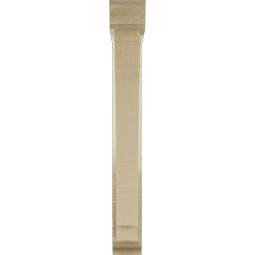 Ekena Millwork - BKTUR0352X20X28IMP01RCPR - Timberthane Faux Wood Imperial Style Bracket w/ Offset Brace, Traditional Ends, 3 1/2"W x 20"D x 28"H, Primed Tan
