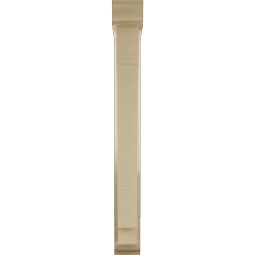 Ekena Millwork - BKTUR0352X20X32IMP01RCPR - Timberthane Faux Wood Imperial Style Bracket w/ Offset Brace, Traditional Ends, 3 1/2"W x 20"D x 32"H, Primed Tan