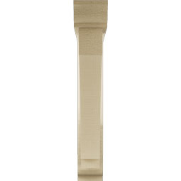 Ekena Millwork - BKTUR0352X22X22IMP01RCPR - Timberthane Faux Wood Imperial Style Bracket w/ Offset Brace, Traditional Ends, 3 1/2"W x 22"D x 22"H, Primed Tan