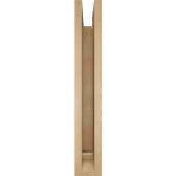 Ekena Millwork - BKTUR0352X22X22IMP01RCPR - Timberthane Faux Wood Imperial Style Bracket w/ Offset Brace, Traditional Ends, 3 1/2"W x 22"D x 22"H, Primed Tan