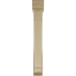 Ekena Millwork - BKTUR0352X22X26IMP01RCPR - Timberthane Faux Wood Imperial Style Bracket w/ Offset Brace, Traditional Ends, 3 1/2"W x 22"D x 26"H, Primed Tan