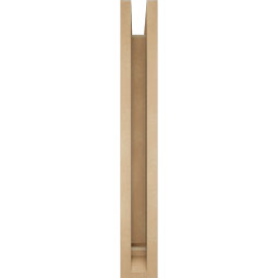 Ekena Millwork - BKTUR0352X22X26IMP01RCPR - Timberthane Faux Wood Imperial Style Bracket w/ Offset Brace, Traditional Ends, 3 1/2"W x 22"D x 26"H, Primed Tan