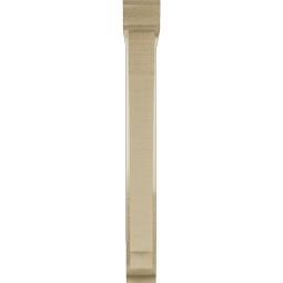 Ekena Millwork - BKTUR0352X22X30IMP01RCPR - Timberthane Faux Wood Imperial Style Bracket w/ Offset Brace, Traditional Ends, 3 1/2"W x 22"D x 30"H, Primed Tan