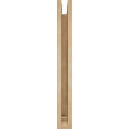 Ekena Millwork - BKTUR0352X22X30IMP01RCPR - Timberthane Faux Wood Imperial Style Bracket w/ Offset Brace, Traditional Ends, 3 1/2"W x 22"D x 30"H, Primed Tan