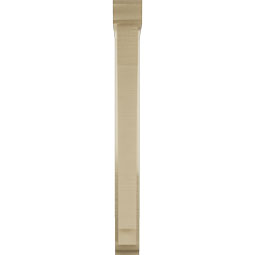 Ekena Millwork - BKTUR0352X22X34IMP01RCPR - Timberthane Faux Wood Imperial Style Bracket w/ Offset Brace, Traditional Ends, 3 1/2"W x 22"D x 34"H, Primed Tan