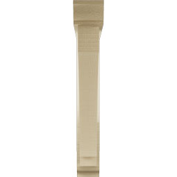 Ekena Millwork - BKTUR0352X24X24IMP01RCPR - Timberthane Faux Wood Imperial Style Bracket w/ Offset Brace, Traditional Ends, 3 1/2"W x 24"D x 24"H, Primed Tan