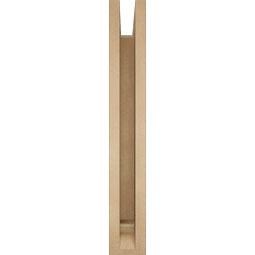 Ekena Millwork - BKTUR0352X24X24IMP01RCPR - Timberthane Faux Wood Imperial Style Bracket w/ Offset Brace, Traditional Ends, 3 1/2"W x 24"D x 24"H, Primed Tan