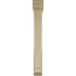 Ekena Millwork - BKTUR0352X24X28IMP01RCPR - Timberthane Faux Wood Imperial Style Bracket w/ Offset Brace, Traditional Ends, 3 1/2"W x 24"D x 28"H, Primed Tan