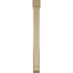 Ekena Millwork - BKTUR0352X24X36IMP01RCPR - Timberthane Faux Wood Imperial Style Bracket w/ Offset Brace, Traditional Ends, 3 1/2"W x 24"D x 36"H, Primed Tan